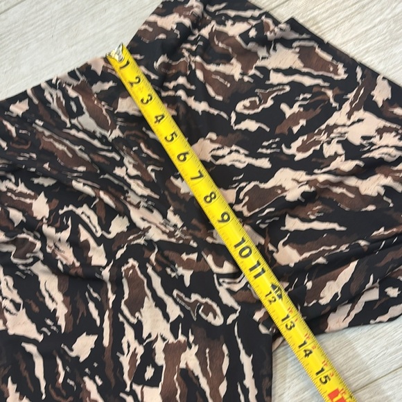 Zara Wide Leg Flowy Printed Palazzo Pant Brown Stretch Waist Size M - Picture 5 of 11